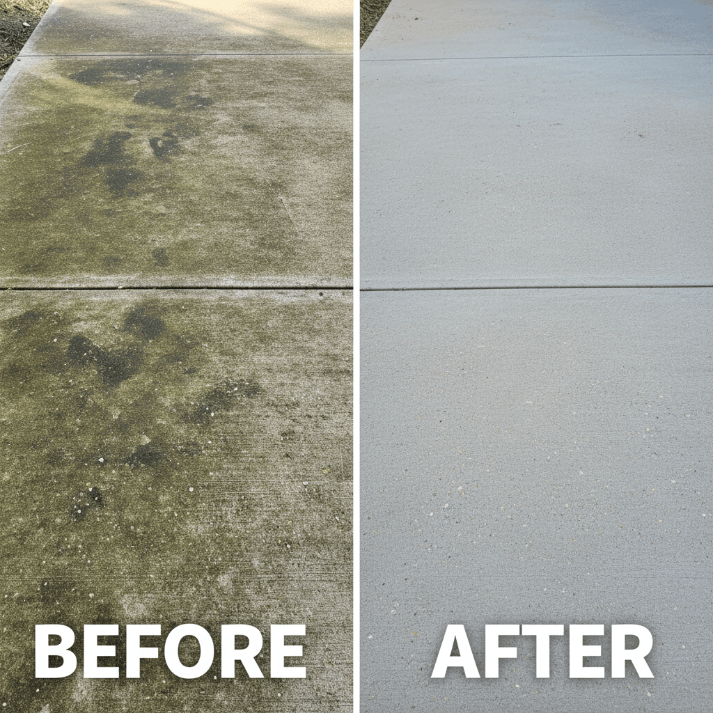 Concrete restoration before and after