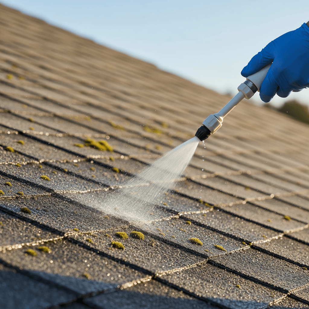Roof cleaning and algae removal service