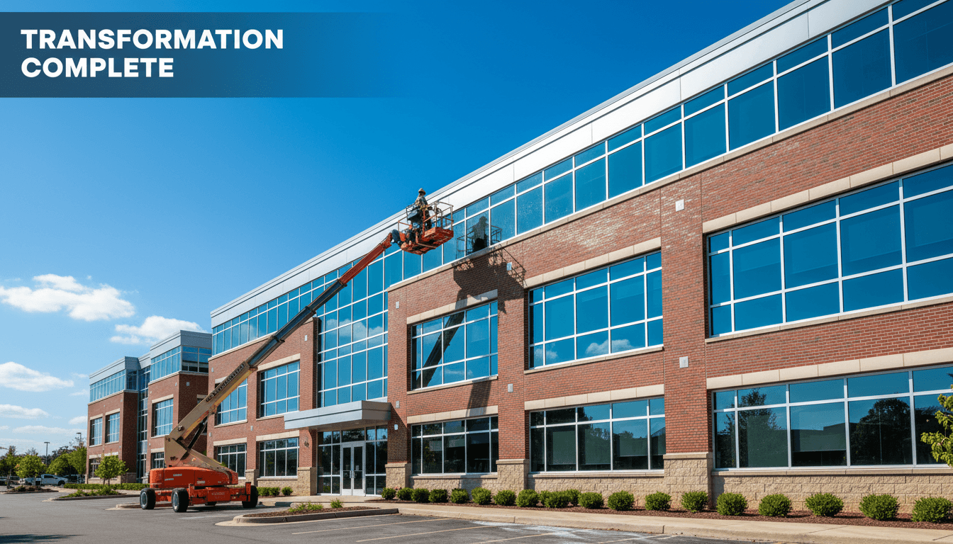 Building exterior cleaning